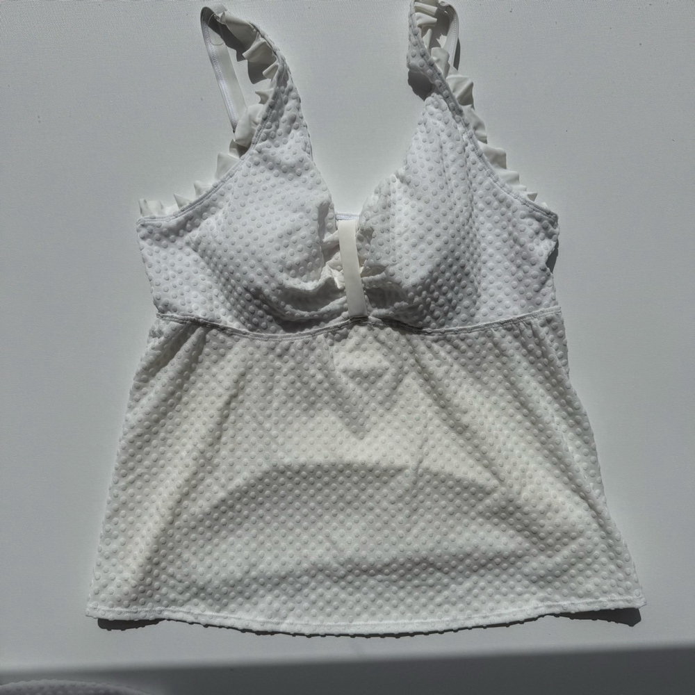 Women's Unbranded White Textured Bikini Set XXL